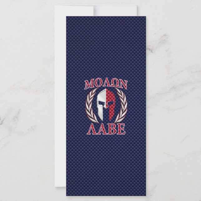 Molon Labe Spartan Warrior Fibre de carbone Impres (Devant)