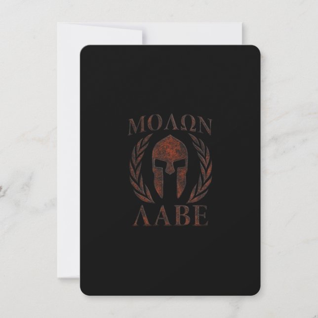 Molon Labe Spartan Warrior Mask Laurels Fer (Devant)