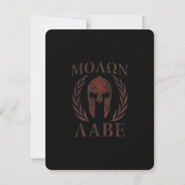 Molon Labe Spartan Warrior Mask Laurels Iron (Devant)