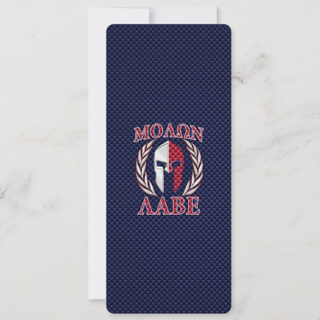 Molon Labe Spartan Warrior Style fibre de carbone (Devant)