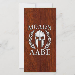 Molon Labe Spartan Warris Laurels Chro Wood Print