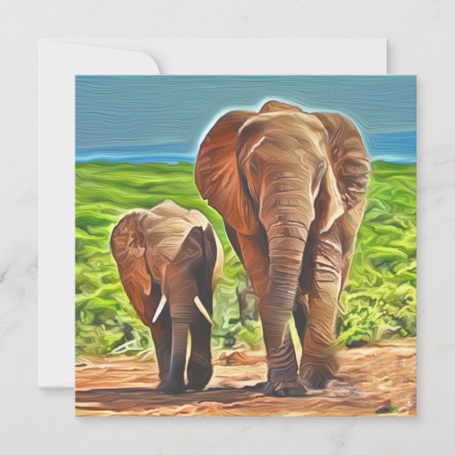 Mom and Baby Elephant  (Devant)