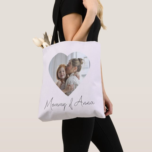 Mom Custom Name & Photo | Personalized Tote Bag (De près)
