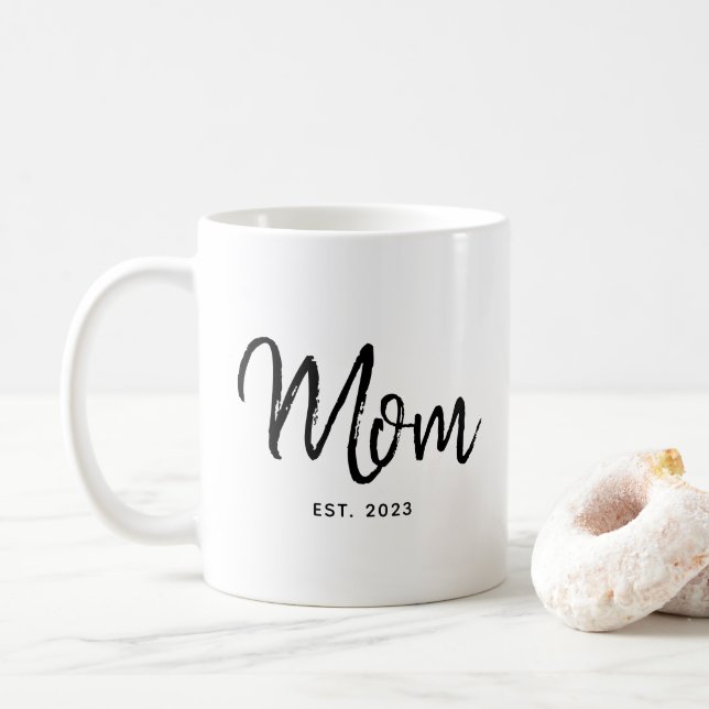 Mom Established New Mom Gift Coffee Mug (Avec donut)