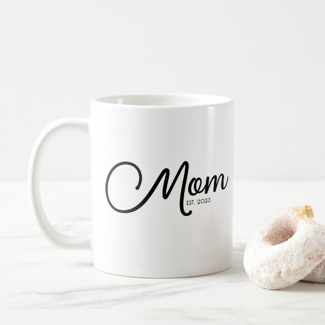 Mom Established New Mom Gift Coffee Mug (Avec donut)