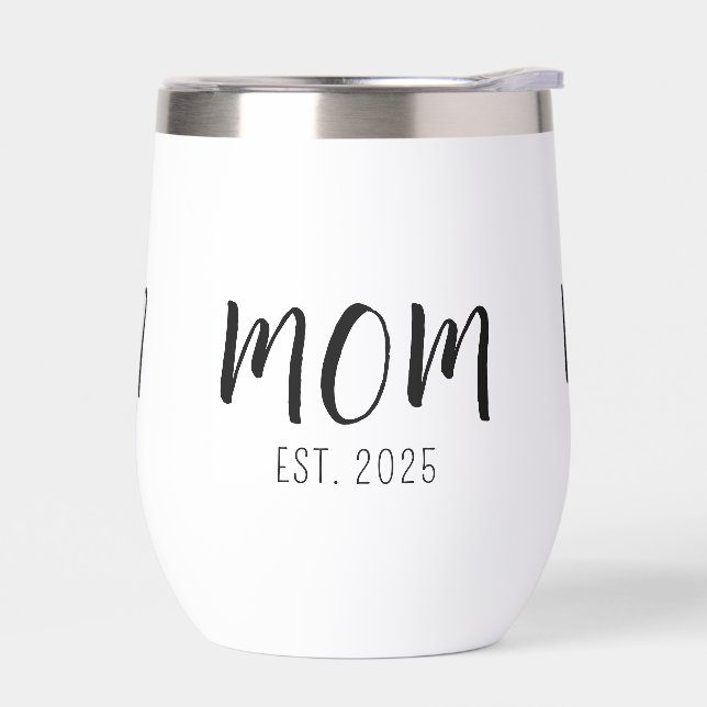 Mom Established New Mom Gift Insulated Tumbler (Gauche)