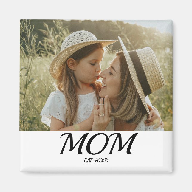 Mom Established Photo Gift  Magnet (Devant)