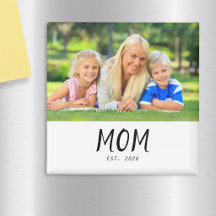 Mom Established Photo Gift Magnet