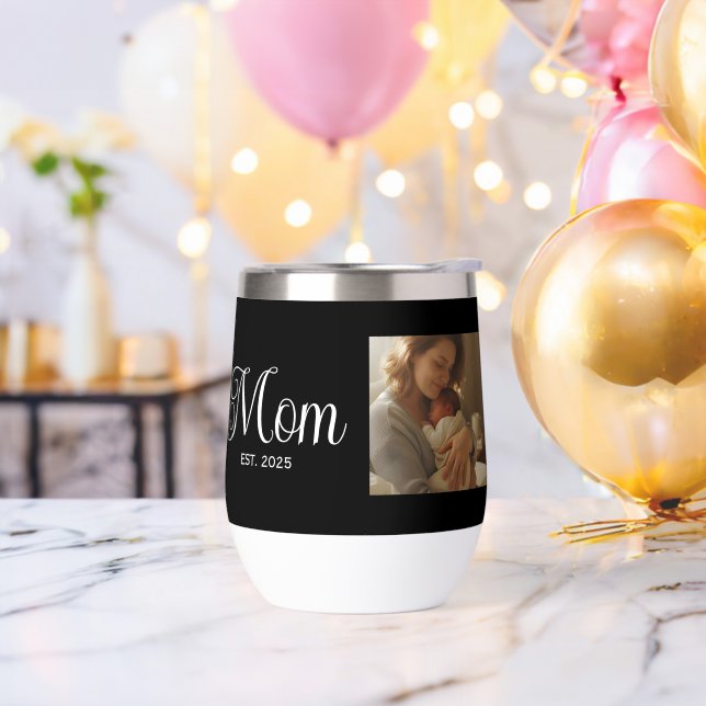 Mom Established Script Black Photo (Enterrement de vie de garçon)