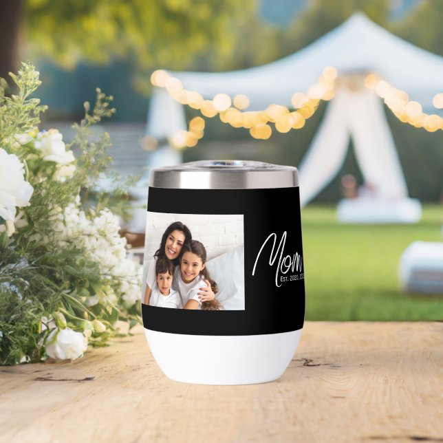 Mom Established Script Black Photo  (Mariage (pivoté))