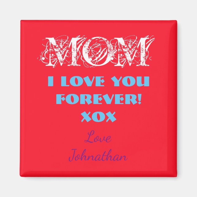 Mom Fridge Magnet Personalized Gift For Mother (Devant)