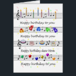 Mom Funny Happy Birthday Song Sheet Music<br><div class="desc">A fun way to wish your mom a happy birthday. This card has everything, cake, candles, balloons, presents, and more cake! Sing a birthday song and wish a happy birthday with a funny birthday card.</div>