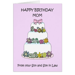 Mom Happy Birthday from Son and Son in Law