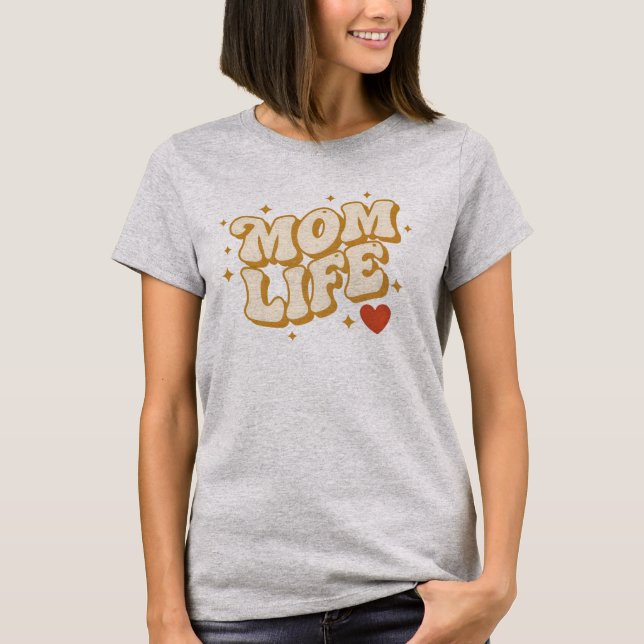 Mom Life Shirt 70s Style t-shirt gift  (Devant)