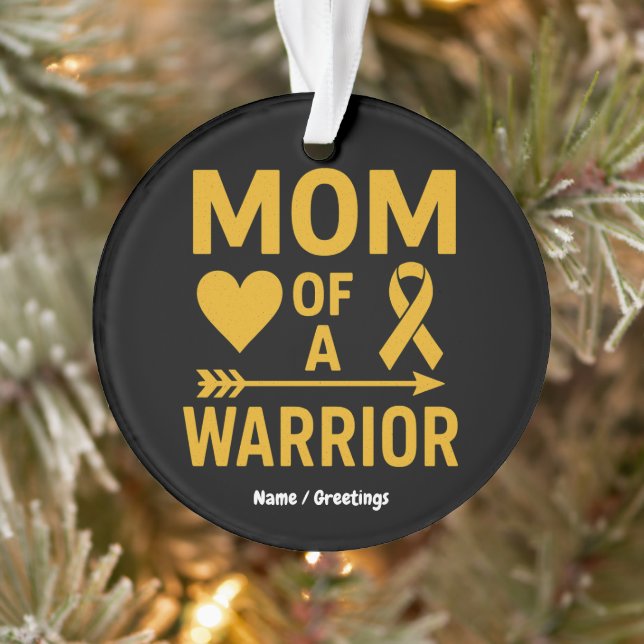 Mom of a Warrior Childhood Cancer Awareness Design (Arbre)
