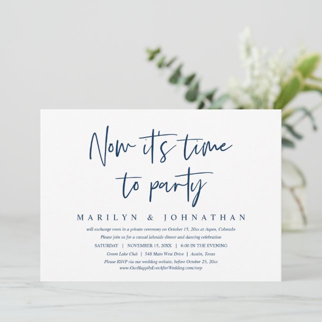 Moment de faire la fête, invitation pour dîner d'é (Debout devant)