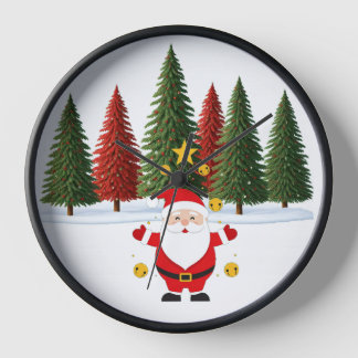 "Moment de Noël Père Noël : Unique Horloge Inspiré
