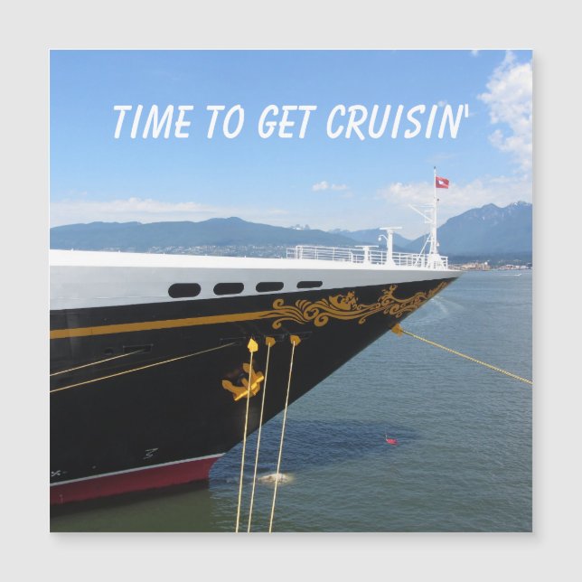 Moment de partir sur un navire de croisière Magnet (Devant)