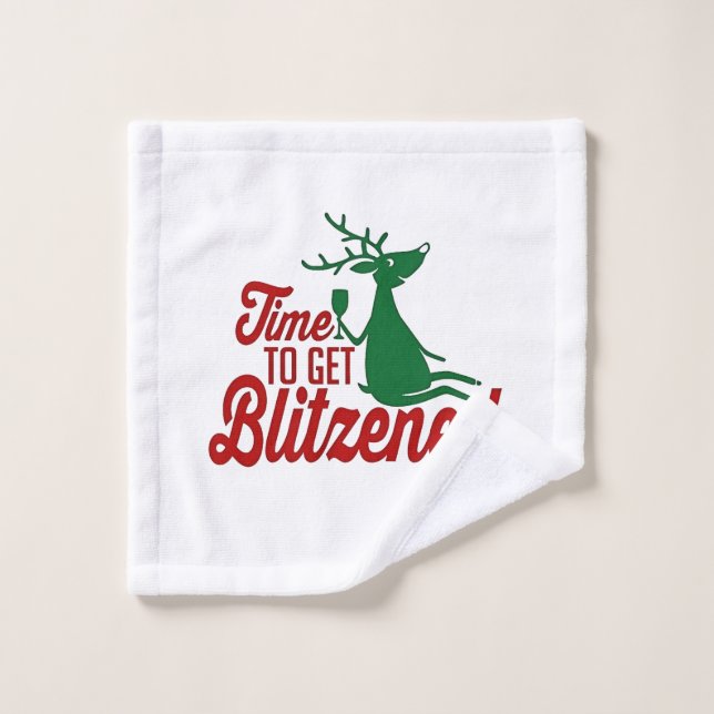 Moment de se faire Blitzener Noël Renne  (Gant de toilette)