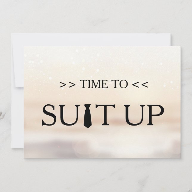 Moment de s'équiper Invitation sur fond blanc (Devant)