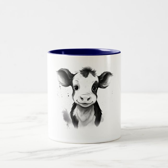 ☕🐄 "Moment de Zen" Mug de vache 🐄☕ (Centre)