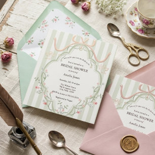 Moment du thé : Invitation de Fiançailles aux Fleu
