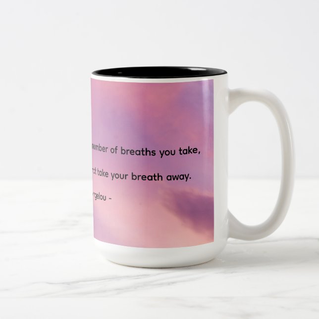 Moments coffee mug with cloud background (Droit)
