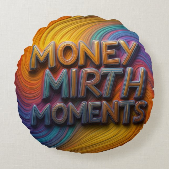 "Moments de mirage de l'argent Coussin multicolore (Devant)