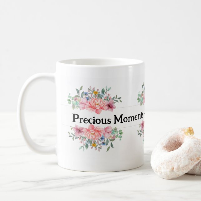 Moments délicats Thé de café You & Mug Floral (Avec donut)
