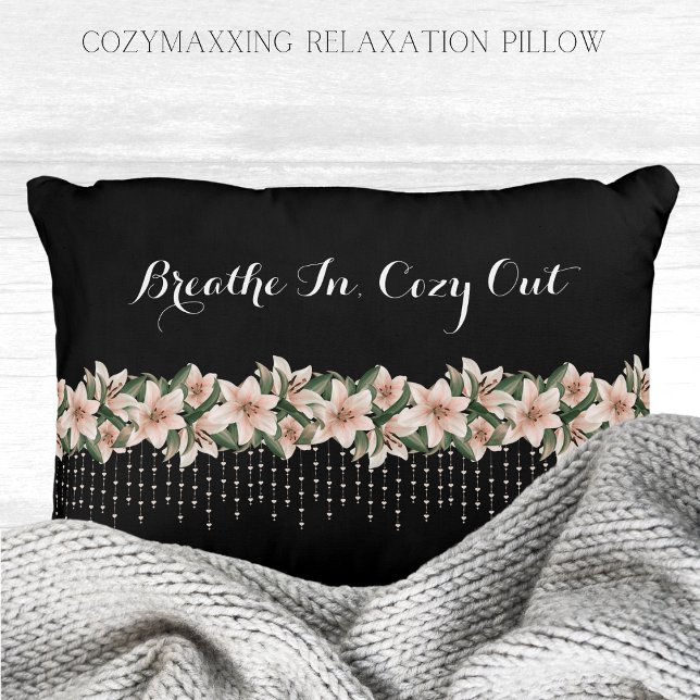 Moments d'esprit confortable Coussin de détente (Enhance your cozymaxxing sanctuary with the Cozymaxxing Mindful Moments Relaxation throw pillow)