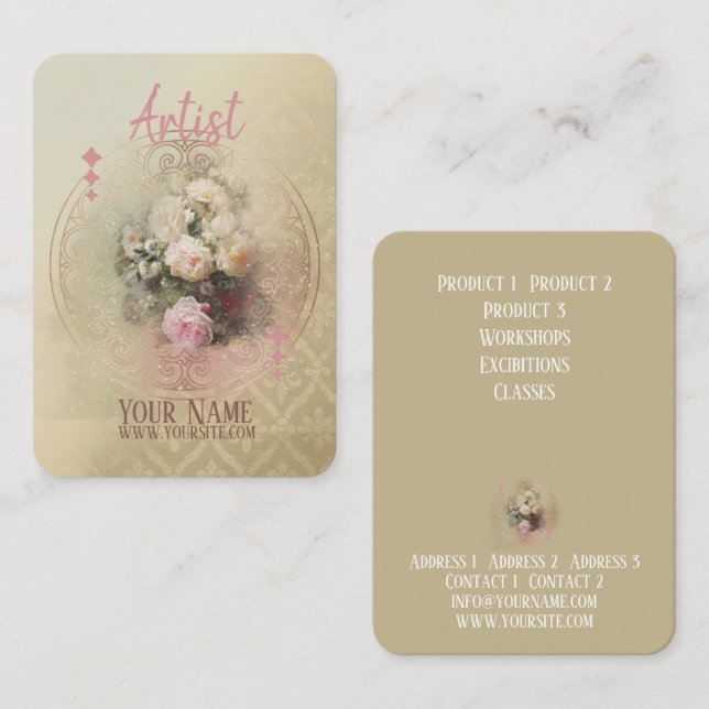 Moments d'or - Carte de visite (Devant / Derrière)