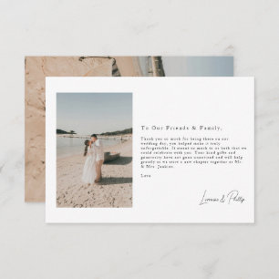 Moments romantiques mariage photo moderne merci