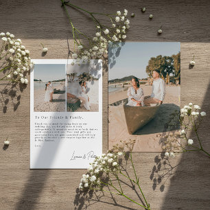 Moments romantiques mariage photo moderne merci