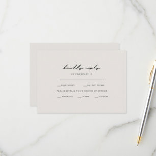 Moments simples Dîner beige Options RSVP