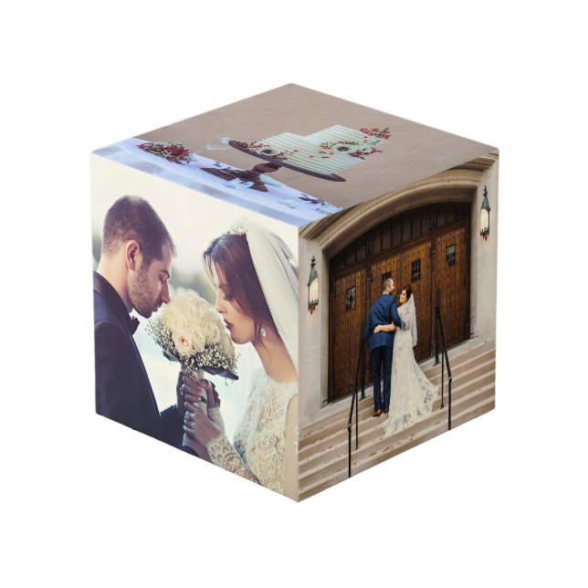 Moments spéciaux mariages Photo Cube Newlyweds Cad (Angle devant)
