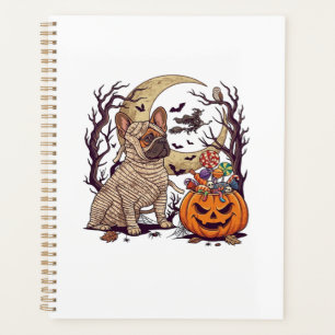 Momie d'Halloween Bouledogue Français Citrouille B