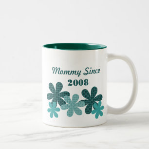 Momie Fleur Personnalisable Depuis Mug (Turquoise)
