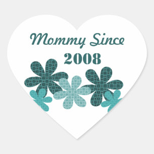 Momie Fleur Personnalisable Depuis Stickers Coeur