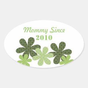 Momie Fleur Personnalisable depuis Stickers Ovale