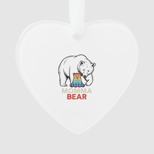 Momma Bear Rainbow Vintage Engraving Conception de (devant)