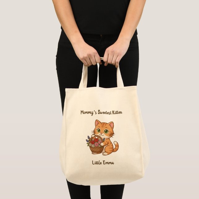 Mommy’s Sweetest Kitten: Whimsical Kids' Tote Bag (Devant (produit))