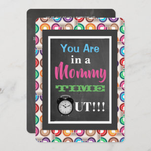 Mommy Time Out "Moms Night Out" Invitation de la f