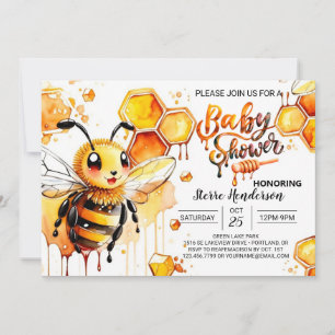 Mommy to Bee Baby shower Invitation