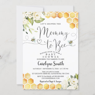 Mommy to Bee Baby shower Invitation