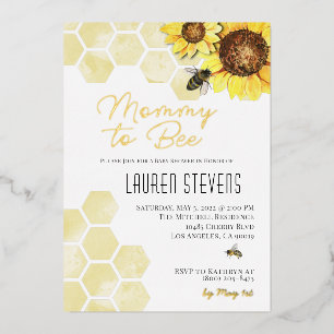 Mommy to Bee Baby shower Invitation