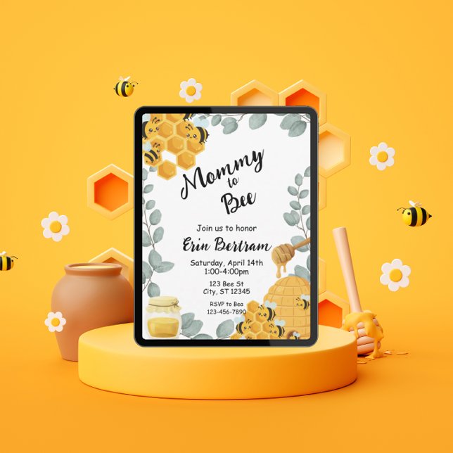 Mommy to Bee baby shower Invitation (Créateur téléchargé)