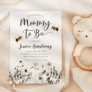 Mommy to Bee Baby shower Invitation