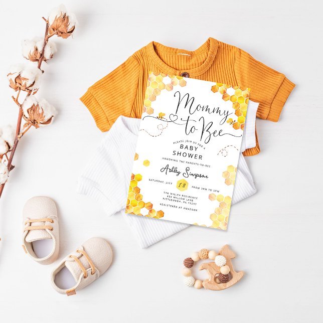 Mommy to Bee Baby shower Invitation (Créateur téléchargé)