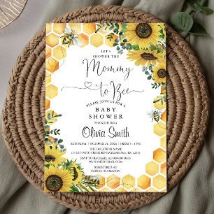 Mommy to Bee Genre Neutre Baby shower Invitation