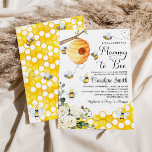 Mommy to Bee Genre Neutre Baby shower Invitation
